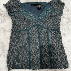 Teal corset top
